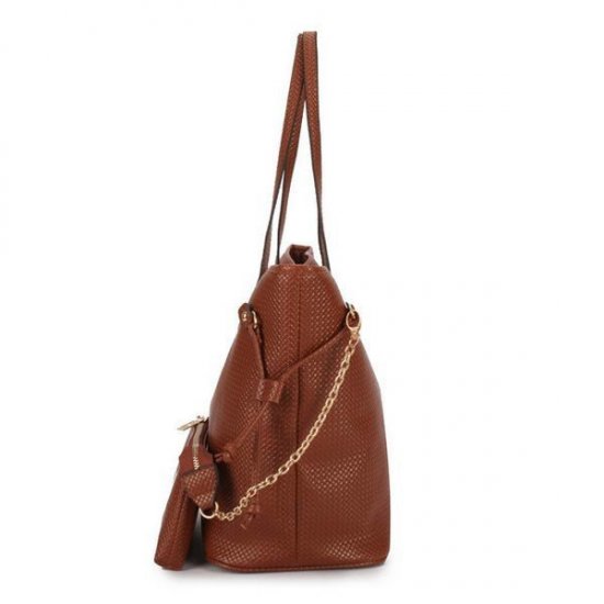 Coach City Knitted Medium Brown Totes DZL